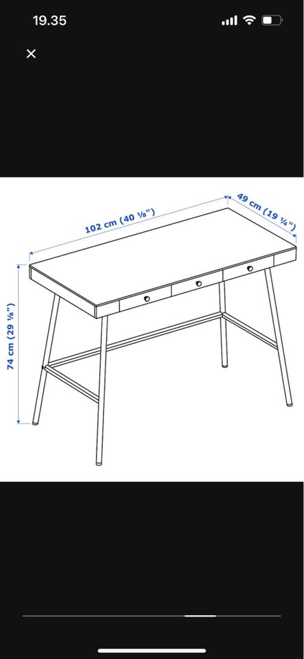 Skrivebord, Ikea