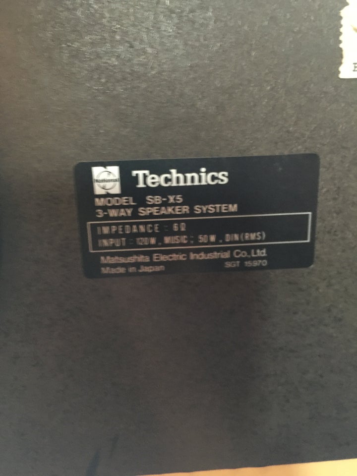 Højttaler, Technics, SB-X5