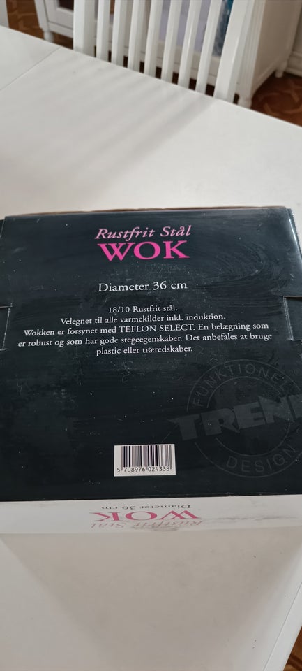 Wok 36cm Rustfri stål Trend