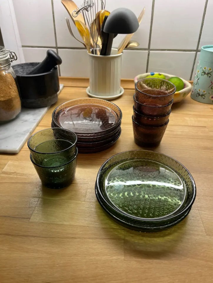 Glas Tallerken og glas Iittala