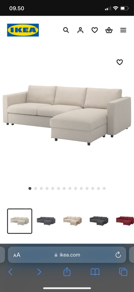 Sofa 3 pers  IKEA VIMLE