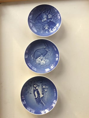 Porcelæn Mors dagPlatter 3 stk