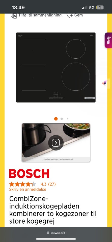 Induktionskogeplade Bosch