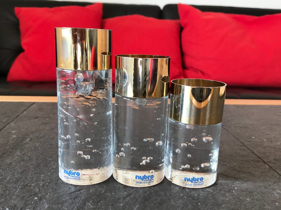 Glas Retro fyrfadsstage /