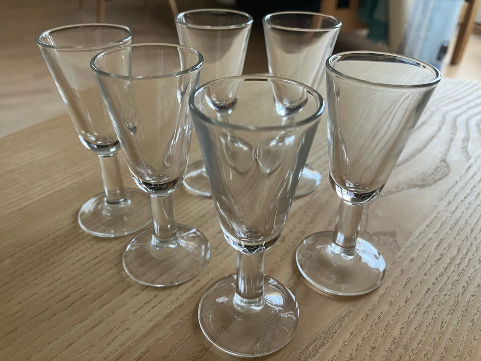 Glas, 6 snapseglas fra 60’erne,