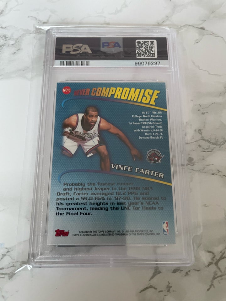 Samlekort, 1998 Vince Carter Psa 8