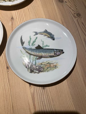 Porcelæn Fisketallerkner