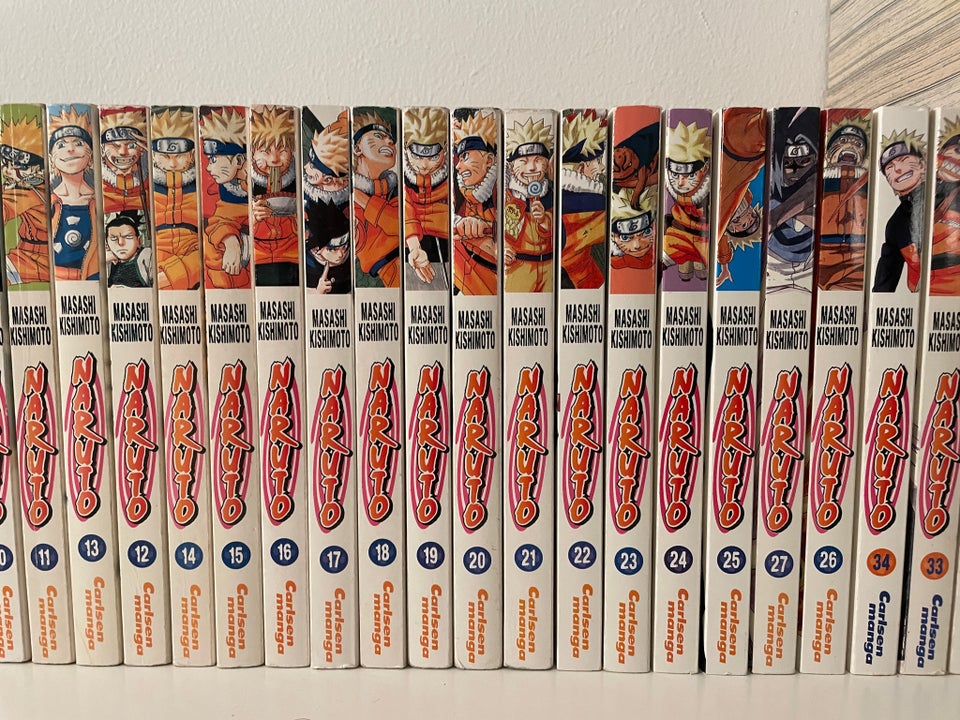 Naruto manga bøger 1-34, 48, 51-55