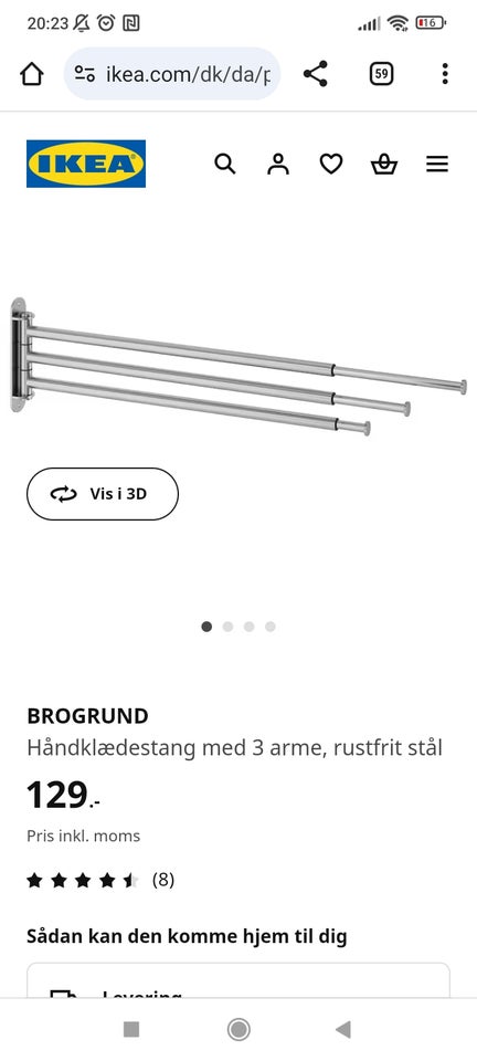 Håndklædeholder Ikea