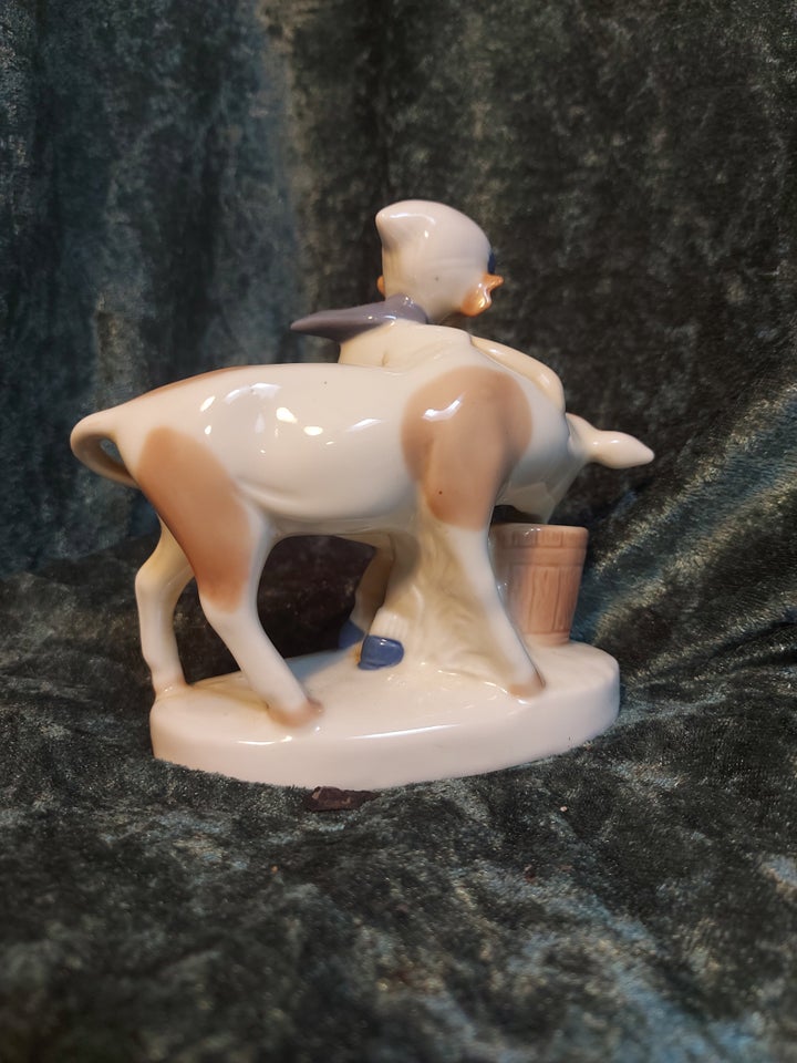 Tysk porcelæn Pige med kalv