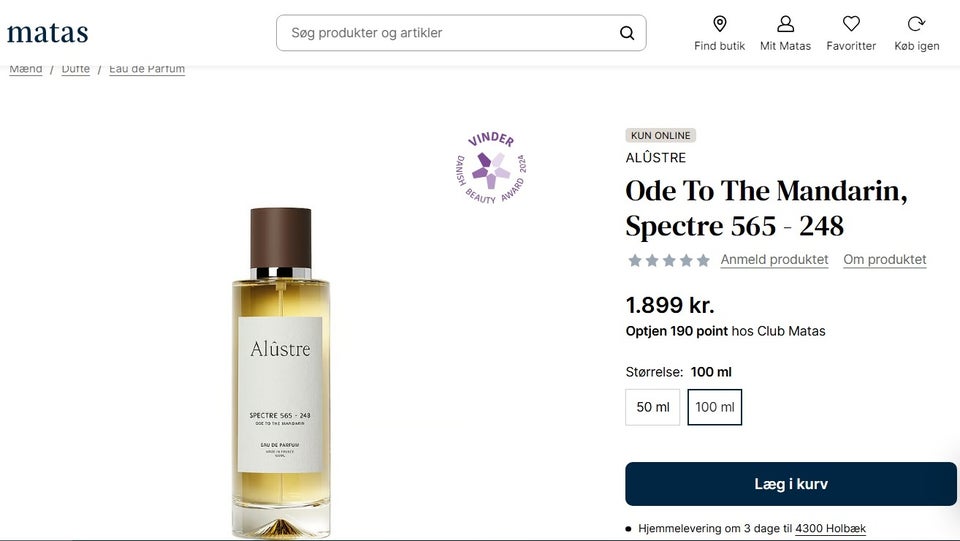 Eau de parfum, Alûstre Ode To The