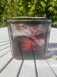 Glas holmegaard unika vase lava