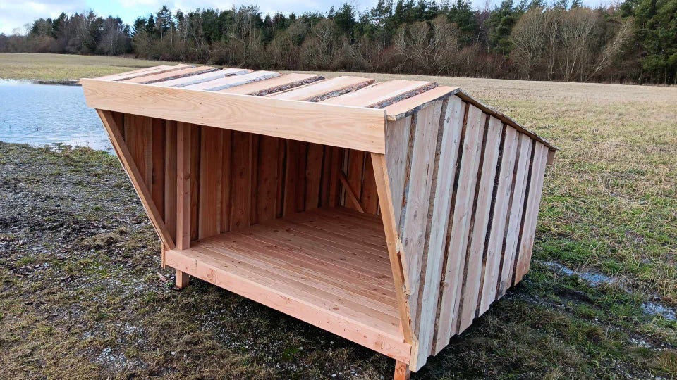 Shelter i lærketræ