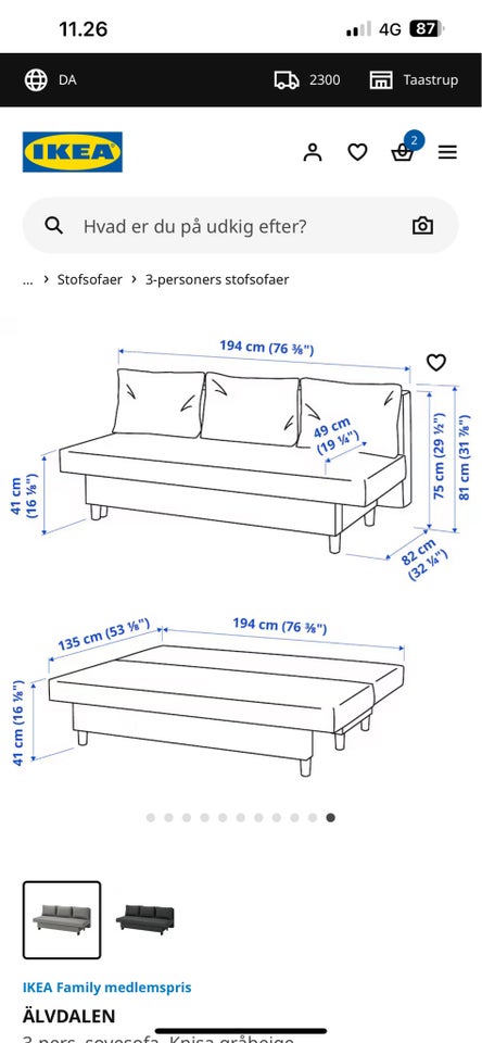 Sovesofa, Ikea