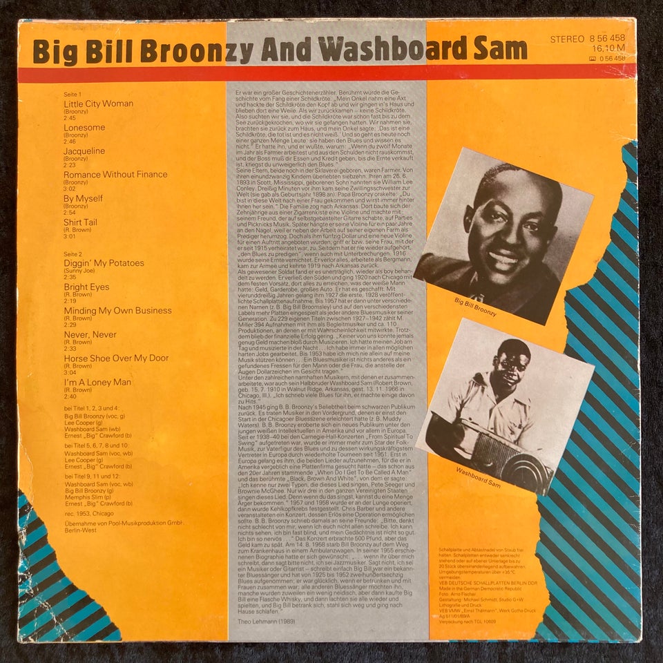 LP, Big Bill Broonzy And Washboard