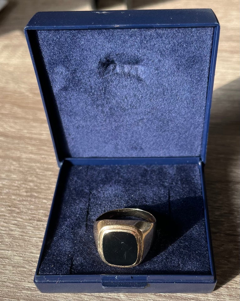 Ring, guld, Onyx herre ring