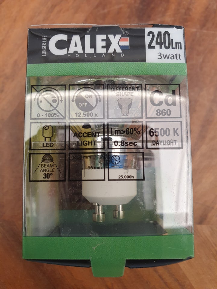 LED, Calex LED pære GU10 / 3W / 240Lm /