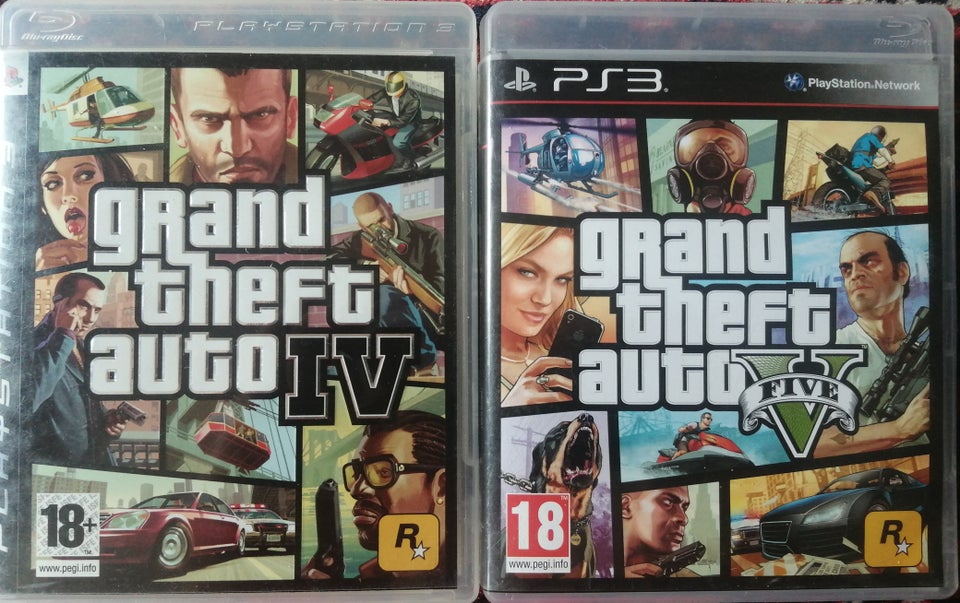 GTA 4 og 5 til PS3 samlet for 100 kr