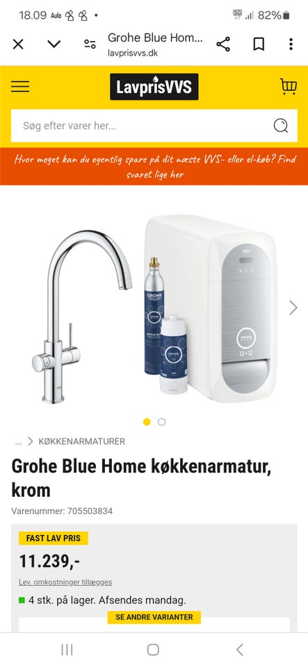 Grohe blue home køkkenarmatur,