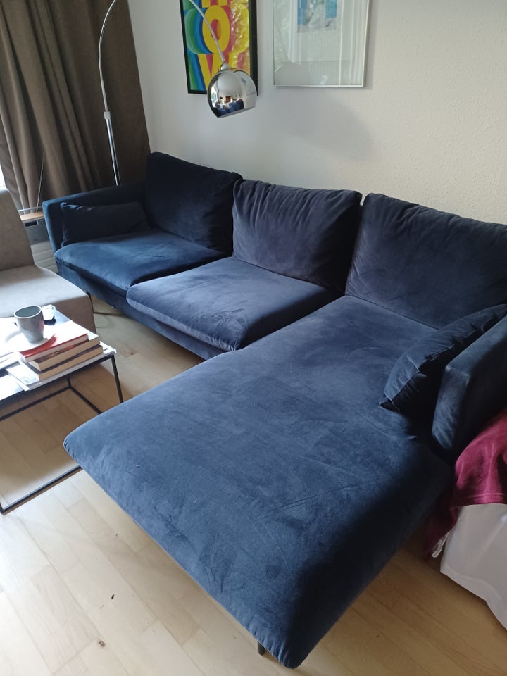 Sofa, velour, 3 pers.