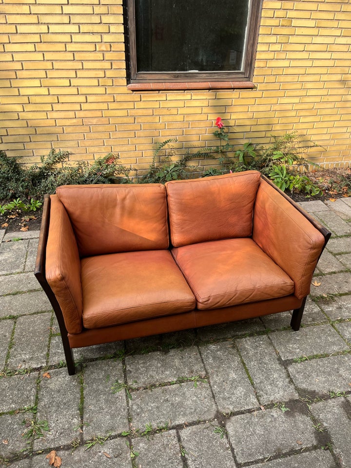 Sofa, læder, 2 pers.