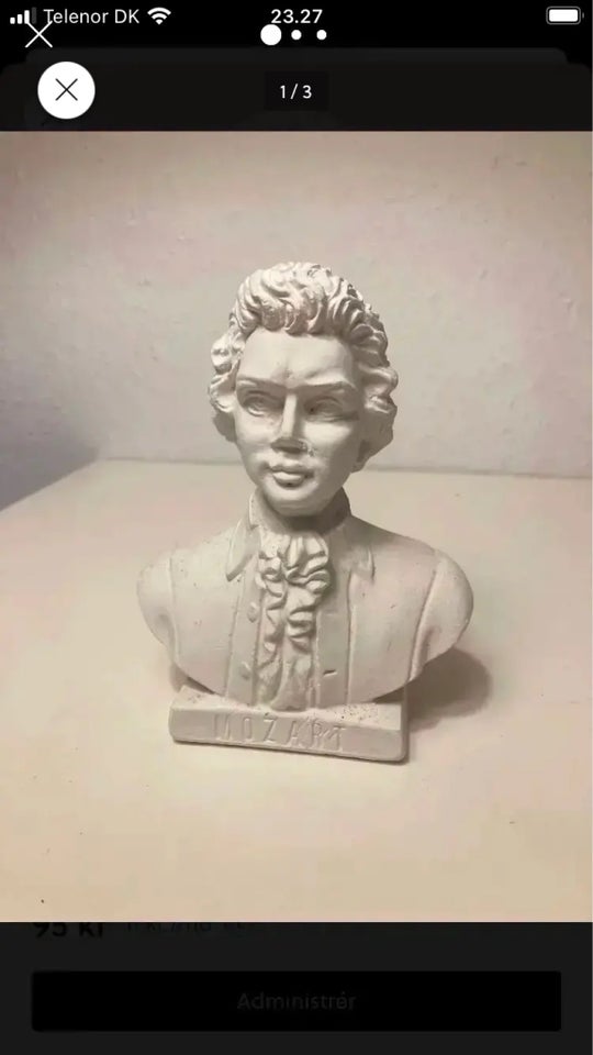 Mozart buste skulptur  motiv: