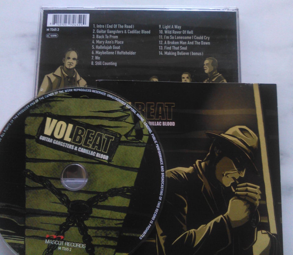 VOLBEAT: 3 titler – Stk. 25 kr., rock