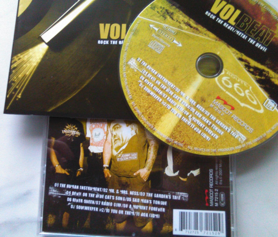 VOLBEAT: 3 titler – Stk. 25 kr., rock