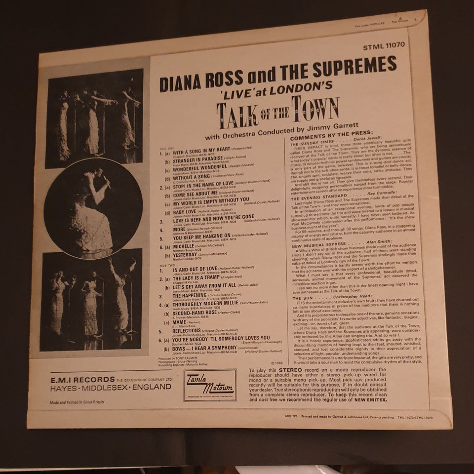 LP, Diana Ross  The Supremes, Talk