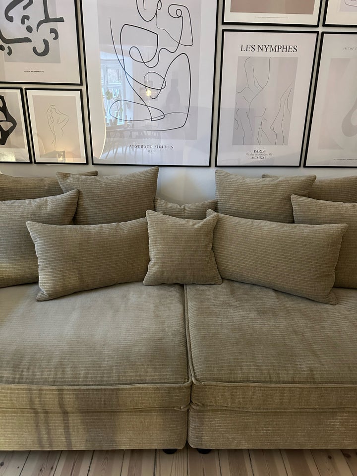 Sofa, fløjl, 4 pers.