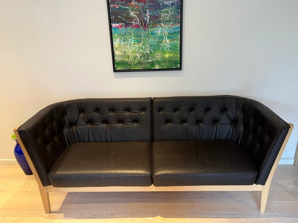 Sofa, læder, 3 pers.