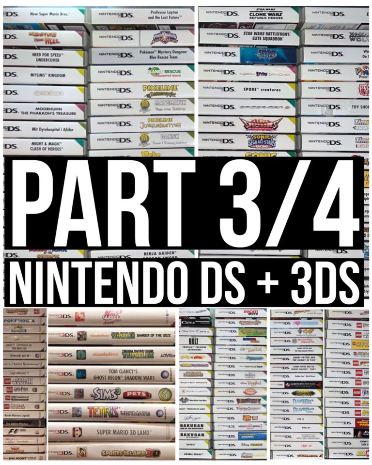 PART 3 NINTENDO DS + 3DS SPIL 