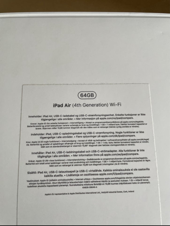 iPad Air 64 GB sort