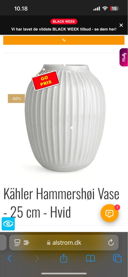 Vase, Stor vase, KÄHLER