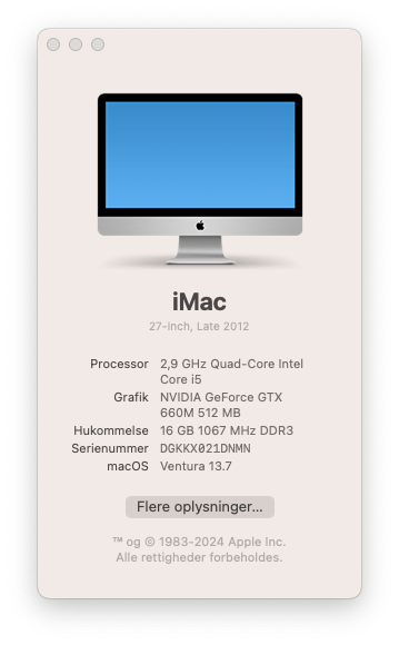 iMac, Apple iMac 27" Late 2012,