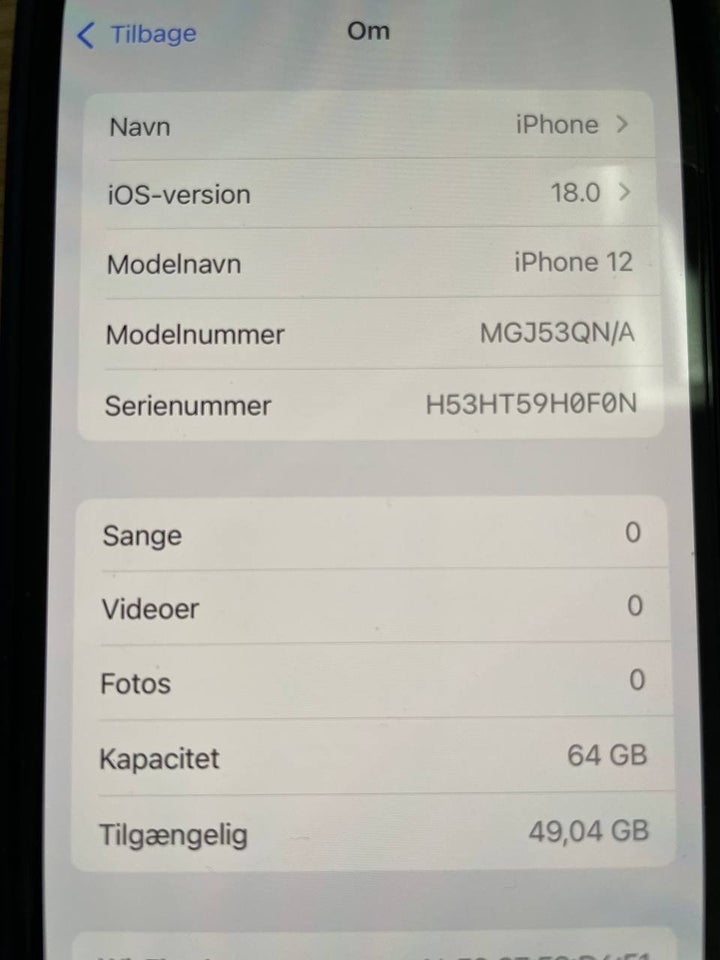 iPhone 12, 64 GB, sort