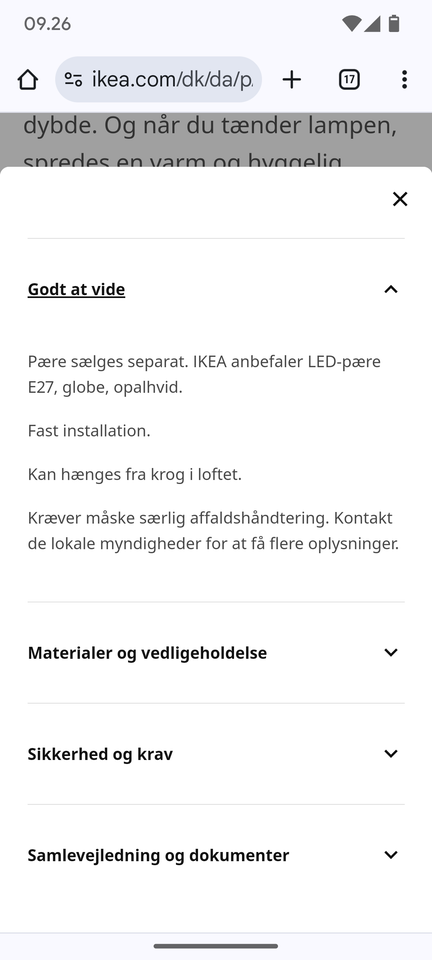 Anden loftslampe Ikea