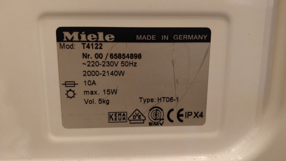 Tørretumbler, Miele T4122