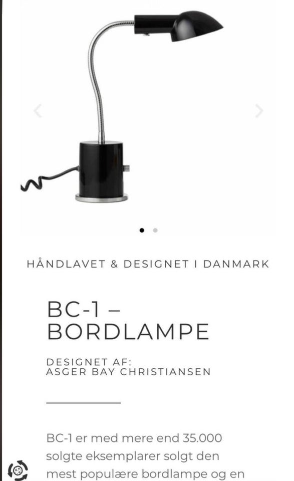 Skrivebordslampe Danish