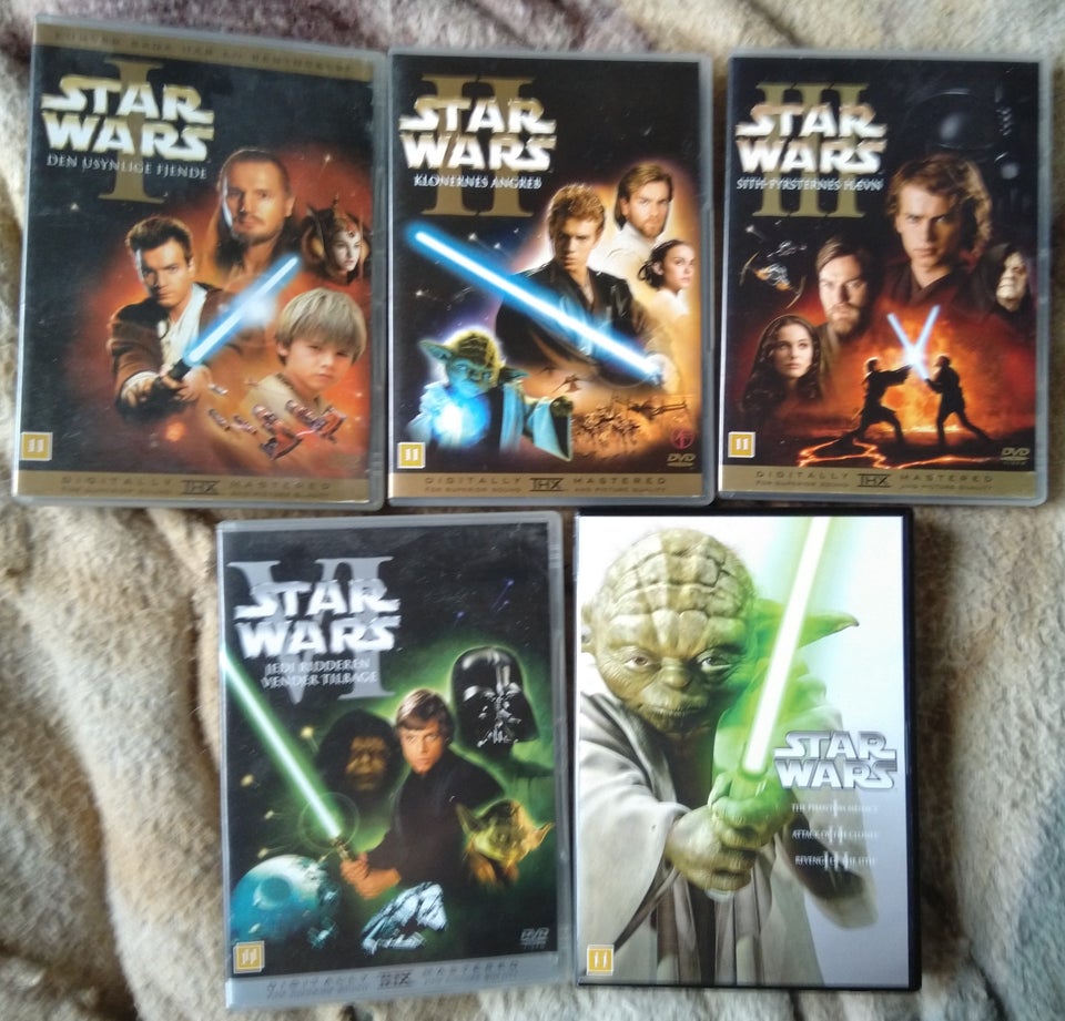 9 Stk. Starwars film, DVD, science