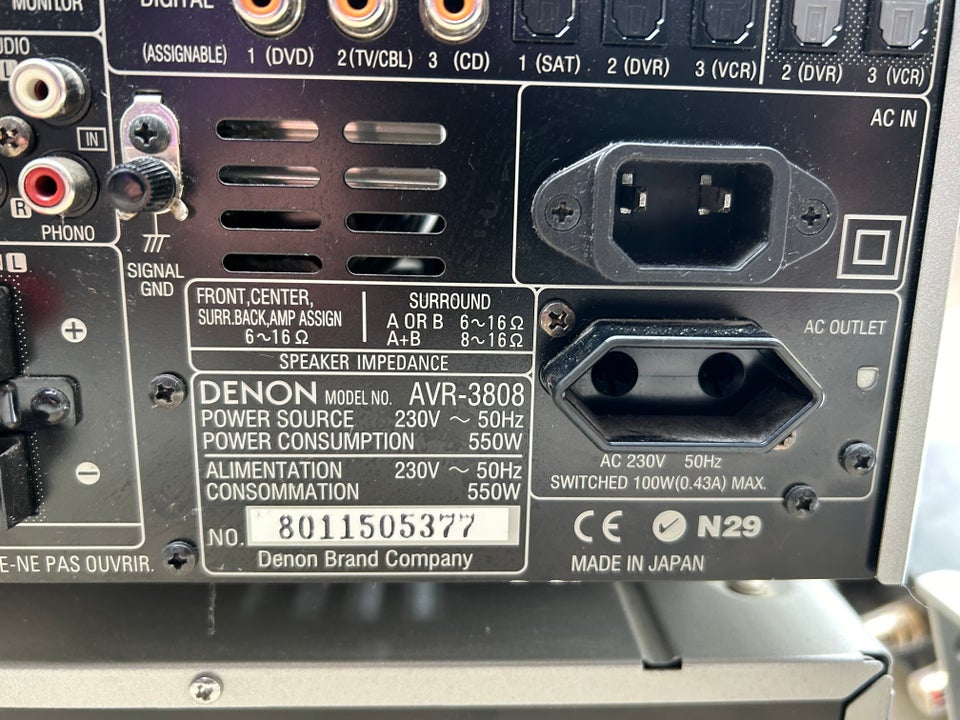 Denon, AVR 3808