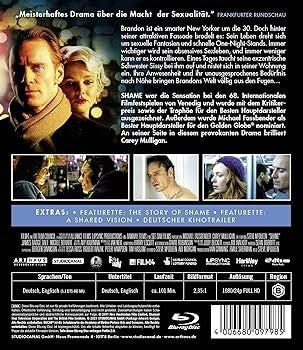 Shame, Blu-ray, andet