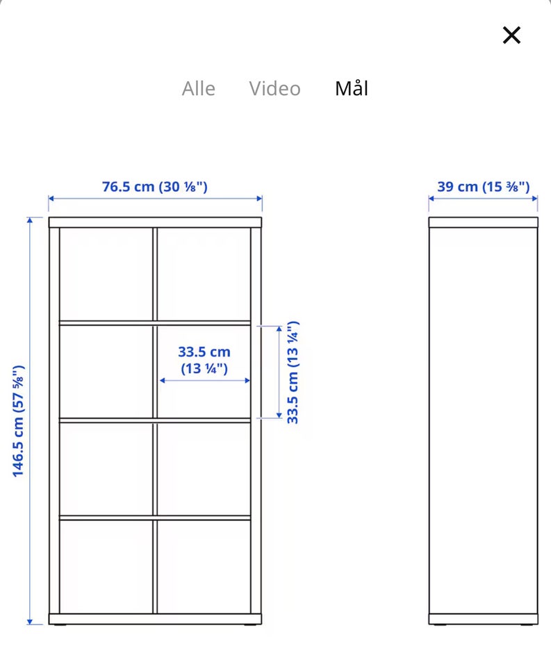 Rumdeler, Kallax ikea, b: 147 d: 39