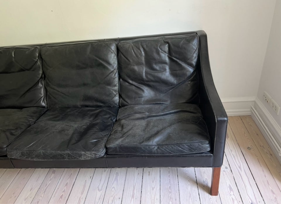 Sofa, læder, 3 pers.