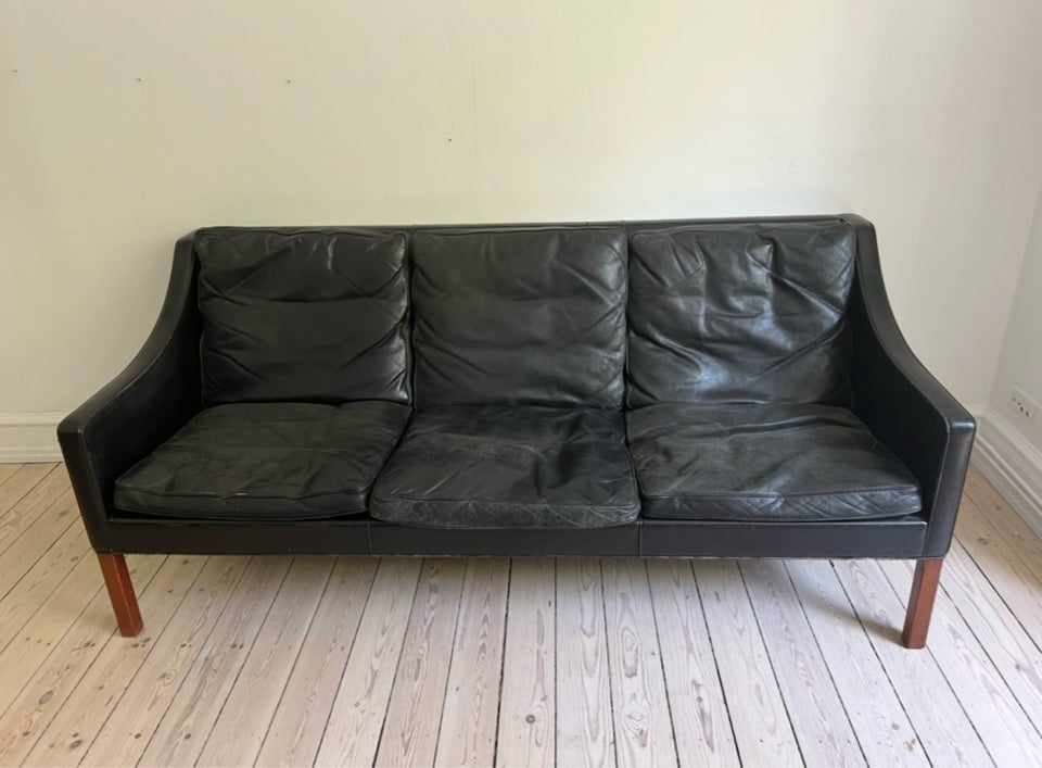 Sofa, læder, 3 pers.