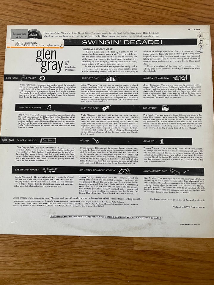 LP, Glen Gray ( 1. Press), Swingin'