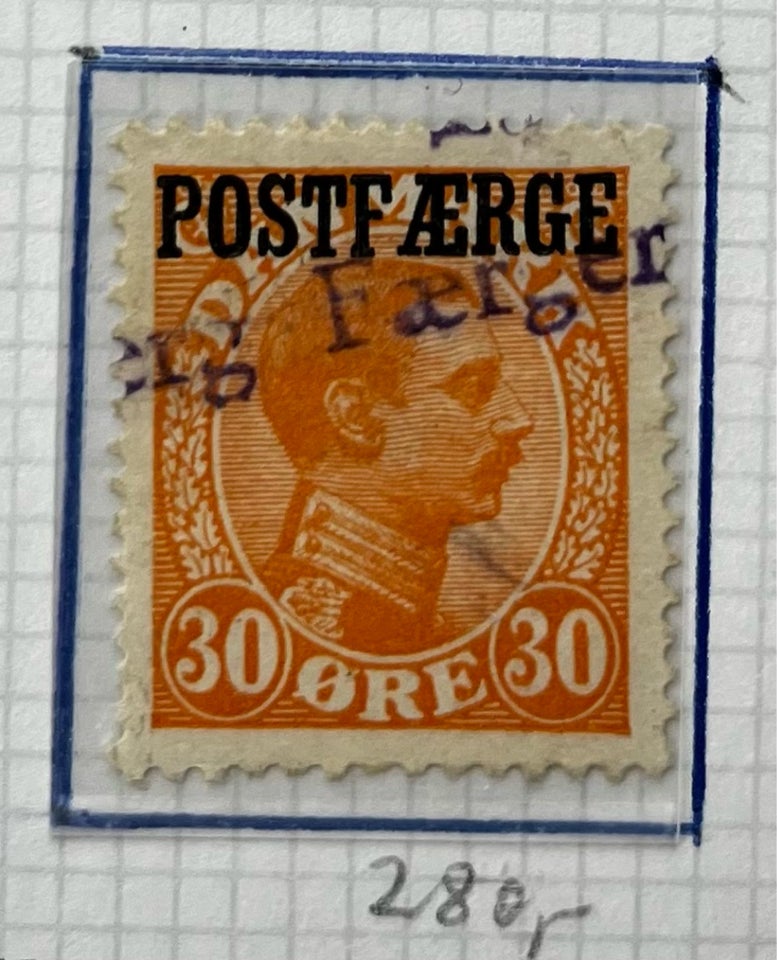 Danmark, stemplet, Postfærge no. 6