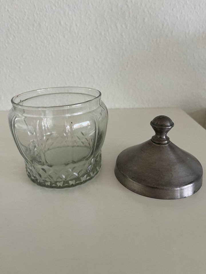 Smukt gammelt glas skrin, 14 cm høj 8