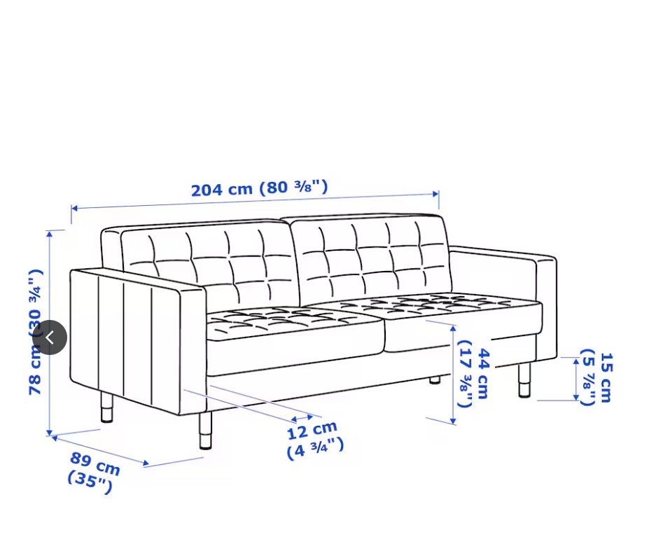 Sofa, stof, 3 pers.