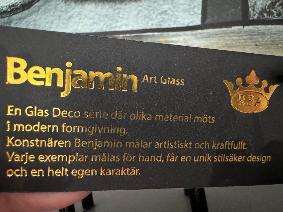 Glaskunst  Benjamin  motiv: